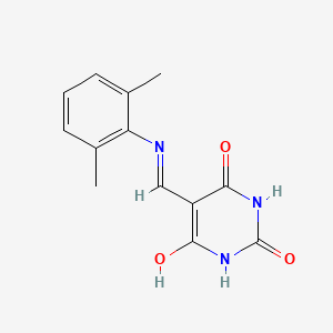 molecular formula C13H13N3O3 B1654638 5-{[(2,6-Dimethylphenyl)amino]methylene}-1,3-dihydropyrimidine-2,4,6-trione CAS No. 254991-12-3