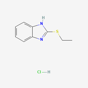 molecular formula C9H11ClN2S B1654646 2-ethylsulfanyl-1H-benzimidazole;hydrochloride CAS No. 255725-30-5