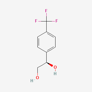 molecular formula C9H9F3O2 B1654647 (1R)-1-[4-(Trifluoromethyl)phenyl]ethane-1,2-diol CAS No. 255733-11-0