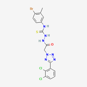 1-(4-Bromo-3-methylphenyl)-3-[[2-[5-(2,3-dichlorophenyl)tetrazol-2-yl]acetyl]amino]thiourea