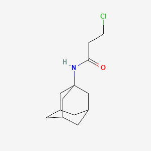 molecular formula C13H20ClNO B1654666 Propionamide, N-(1-adamantyl)-3-chloro- CAS No. 25717-05-9