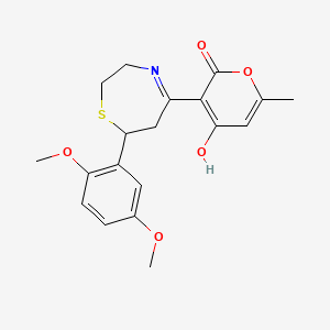 3-[7-(2,5-Dimethoxyphenyl)-2,3,6,7-tetrahydro-1,4-thiazepin-5-yl]-4-hydroxy-6-methylpyran-2-one