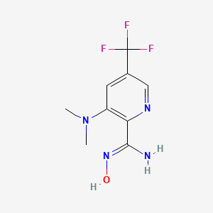 molecular formula C9H11F3N4O B1654676 3-(dimethylamino)-N'-hydroxy-5-(trifluoromethyl)pyridine-2-carboximidamide CAS No. 257862-50-3