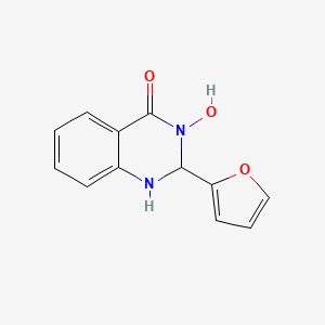 molecular formula C12H10N2O3 B1654693 2-(2-Furyl)-2,3-dihydro-3-hydroxy-4(1H)-quinazolinone CAS No. 25940-12-9