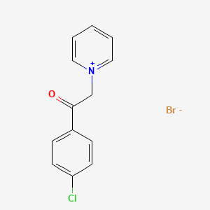 molecular formula C13H11BrClNO B1654698 1-[2-(4-Chlorophenyl)-2-oxoethyl]pyridin-1-ium bromide CAS No. 26031-66-3