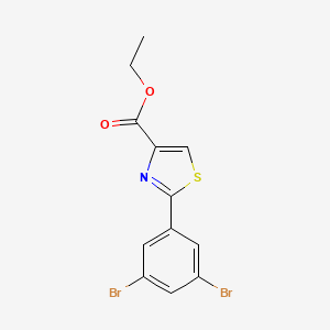 molecular formula C12H9Br2NO2S B1654705 Ethyl 2-(3,5-dibromophenyl)-1,3-thiazole-4-carboxylate CAS No. 260973-61-3