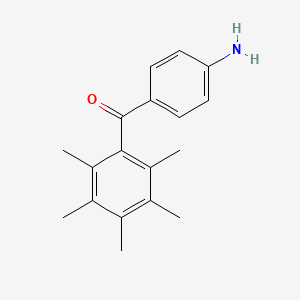 molecular formula C18H21NO B1654713 (4-Aminophenyl)(2,3,4,5,6-pentamethylphenyl)methanone CAS No. 261964-49-2