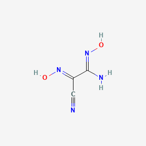 molecular formula C3H4N4O2 B1654715 (1Z,2E)-2-cyano-N'-hydroxy-2-(hydroxyimino)ethanimidamide CAS No. 262291-72-5