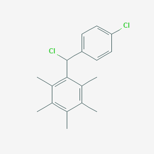 molecular formula C18H20Cl2 B1654721 1-[Chloro(4-chlorophenyl)methyl]-2,3,4,5,6-pentamethylbenzene CAS No. 263367-08-4