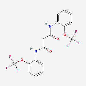 molecular formula C17H12F6N2O4 B1654725 N,N'-bis[2-(trifluoromethoxy)phenyl]propanediamide CAS No. 263744-98-5