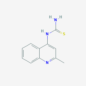 molecular formula C11H11N3S B1654727 2-Methylquinolin-4-ylthiuronium CAS No. 26387-22-4