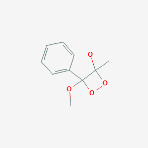 B165473 2a,7b-Dihydro-7b-methoxy-2a-methyl-1,2-dioxeto (3,4-b)benzofuran CAS No. 128753-82-2