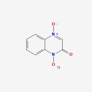 molecular formula C8H6N2O3 B1654759 1-Hydroxy-4-oxidoquinoxalin-4-ium-2-one CAS No. 26964-61-4