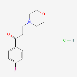 molecular formula C13H17ClFNO2 B1654776 Propiophenone, 4'-fluoro-3-morpholino-, hydrochloride CAS No. 2730-27-0