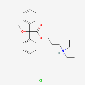 molecular formula C23H32ClNO3 B1654788 2,2-Diphenyl-2-ethoxyacetic acid (3-(diethylamino)propyl) ester hydrochloride CAS No. 2740-17-2
