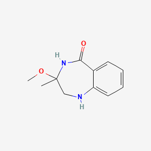 molecular formula C11H14N2O2 B1654794 3-methoxy-3-methyl-2,4-dihydro-1H-1,4-benzodiazepin-5-one CAS No. 27545-03-5