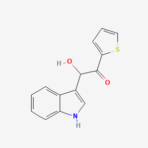 molecular formula C14H11NO2S B1654800 2-hydroxy-2-(1H-indol-3-yl)-1-thiophen-2-ylethanone CAS No. 27611-70-7