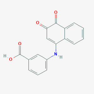 molecular formula C17H11NO4 B1654812 3-[(3,4-Dioxonaphthalen-1-yl)amino]benzoic acid CAS No. 27699-94-1