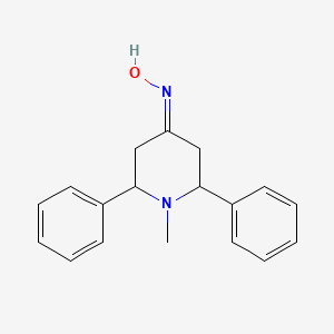 molecular formula C18H20N2O B1654816 N-(1-methyl-2,6-diphenylpiperidin-4-ylidene)hydroxylamine CAS No. 27771-21-7