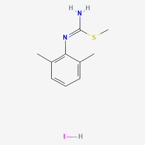 molecular formula C10H15IN2S B1654818 Pseudourea, 2-methyl-2-thio-3-(2,6-xylyl)-, hydriodide CAS No. 27806-86-6