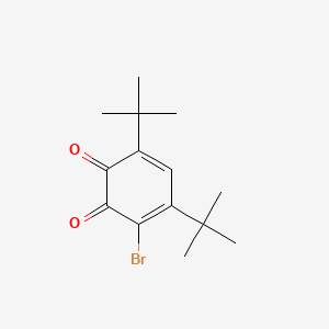 molecular formula C14H19BrO2 B1654819 3,5-Cyclohexadiene-1,2-dione, 3-bromo-4,6-bis(1,1-dimethylethyl)- CAS No. 27807-90-5