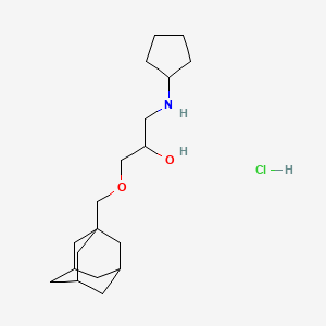 molecular formula C19H34ClNO2 B1654828 2-Propanol, 1-(1-adamantylmethoxy)-3-ciclopentilamino-, clorhidrato CAS No. 27866-22-4