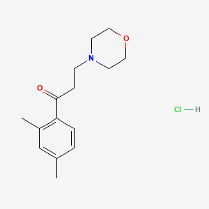 molecular formula C15H22ClNO2 B1654833 Propiophenone, 2',4'-dimethyl-3-morpholino-, hydrochloride CAS No. 27922-17-4