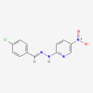 molecular formula C12H9ClN4O2 B1654845 p-Chlorobenzaldehyde (5-nitro-2-pyridyl)hydrazone CAS No. 28058-13-1