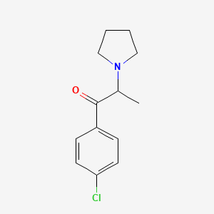 molecular formula C13H16ClNO B1654850 4'-Chloro-alpha-pyrrolidinopropiophenone CAS No. 28117-79-5