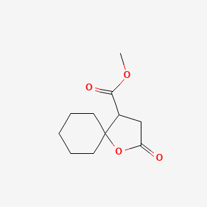 molecular formula C11H16O4 B1654859 1-Oxaspiro(4.5)decane-4-carboxylic acid, 2-oxo-, methyl ester CAS No. 2819-57-0