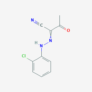 molecular formula C10H8ClN3O B1654872 N-(2-chloroanilino)-2-oxopropanimidoyl cyanide CAS No. 28317-59-1