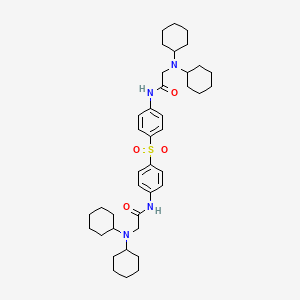 2-(dicyclohexylamino)-N-[4-[4-[[2-(dicyclohexylamino)acetyl]amino]phenyl]sulfonylphenyl]acetamide