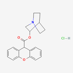 molecular formula C21H22ClNO3 B1654910 3-(9-Xanthenylcarboxy)quinuclidine hydrochloride CAS No. 29125-63-1