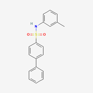 molecular formula C19H17NO2S B1654911 [1,1'-Biphenyl]-4-sulfonamide, N-(3-methylphenyl)- CAS No. 291536-80-6
