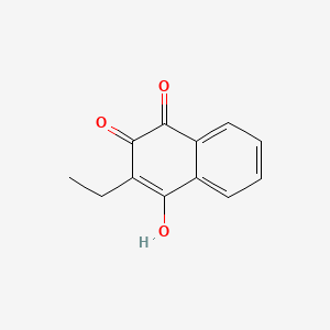 molecular formula C12H10O3 B1654920 1,4-Naphthalenedione, 2-ethyl-3-hydroxy- CAS No. 29366-44-7