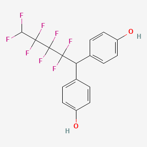 molecular formula C17H12F8O2 B1654943 4-[2,2,3,3,4,4,5,5-Octafluoro-1-(4-hydroxyphenyl)pentyl]phenol CAS No. 297137-44-1