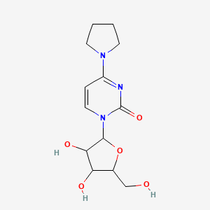 molecular formula C13H19N3O5 B1654948 1-[3,4-Dihydroxy-5-(hydroxymethyl)oxolan-2-yl]-4-pyrrolidin-1-ylpyrimidin-2-one CAS No. 29834-86-4