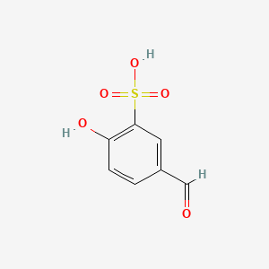molecular formula C7H6O5S B1654949 5-Formyl-2-hydroxybenzenesulfonic acid CAS No. 29848-93-9