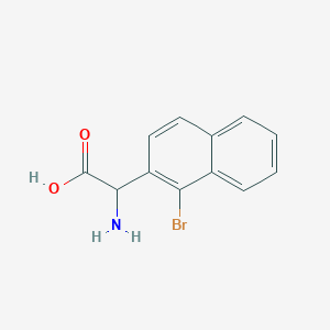 molecular formula C12H10BrNO2 B1654952 Amino-(1-bromo-naphthalen-2-YL)-acetic acid CAS No. 299164-81-1