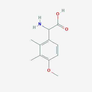 molecular formula C11H15NO3 B1654953 Amino-(2,3-dimethyl-4-methoxy-phenyl)-acetic acid CAS No. 299168-04-0