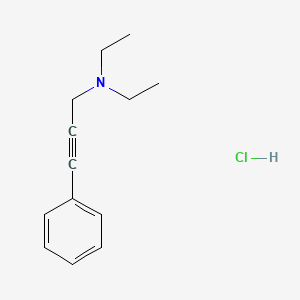 molecular formula C13H18ClN B1654967 2-Propyn-1-amine, N,N-diethyl-3-phenyl-, hydrochloride CAS No. 30011-40-6