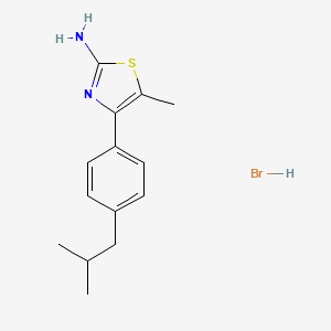molecular formula C14H19BrN2S B1654974 5-methyl-4-[4-(2-methylpropyl)phenyl]-1,3-thiazol-2-amine Hydrobromide CAS No. 301173-41-1