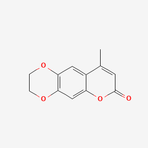 7H-Pyrano(2,3-g)-1,4-benzodioxin-7-one, 2,3-dihydro-9-methyl-