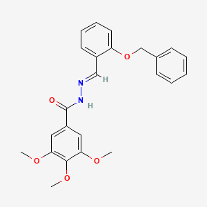 molecular formula C24H24N2O5 B1654994 N'-(2-(Benzyloxy)benzylidene)-3,4,5-trimethoxybenzohydrazide CAS No. 303087-12-9