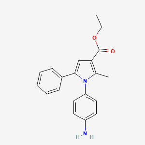 molecular formula C20H20N2O2 B1655028 Ethyl 1-(4-aminophenyl)-2-methyl-5-phenylpyrrole-3-carboxylate CAS No. 306936-25-4