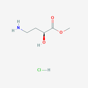 molecular formula C5H12ClNO3 B1655031 methyl (S)-4-amino-2-hydroxybutyrate hydrochloride CAS No. 307316-20-7