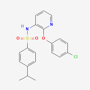molecular formula C20H19ClN2O3S B1655033 N-[2-(4-chlorophenoxy)pyridin-3-yl]-4-propan-2-ylbenzenesulfonamide CAS No. 307352-83-6