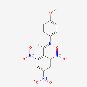 (E)-N-(4-Methoxyphenyl)-1-(2,4,6-trinitrophenyl)methanimine