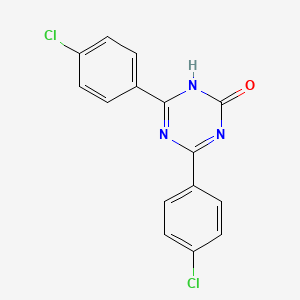 molecular formula C15H9Cl2N3O B1655042 2,6-bis(4-chlorophenyl)-1H-1,3,5-triazin-4-one CAS No. 30886-09-0