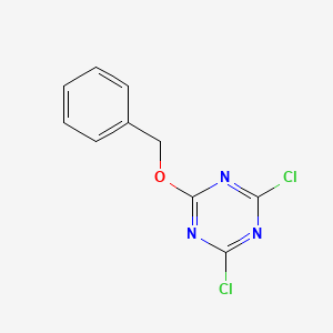 molecular formula C10H7Cl2N3O B1655043 2-Benzyloxy-4,6-dichloro-[1,3,5]triazine CAS No. 30886-24-9